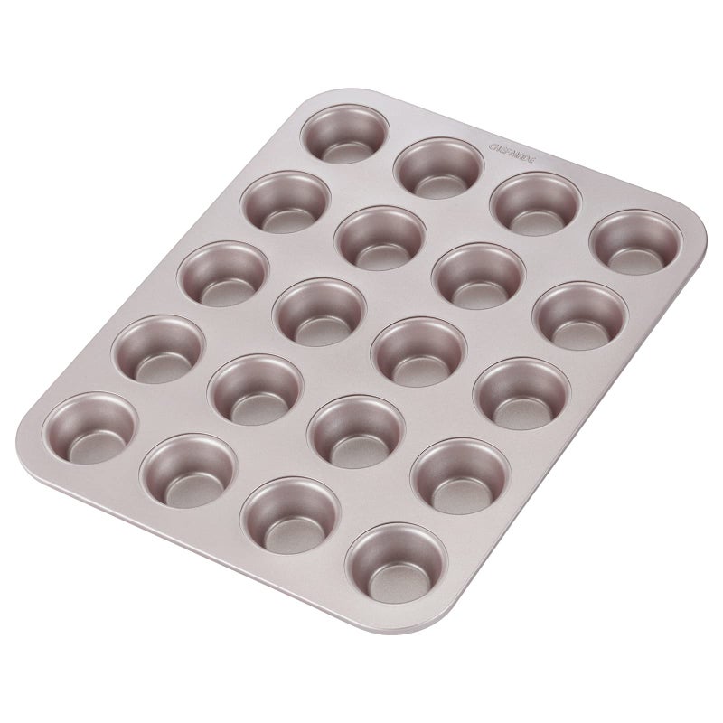 CHEFMADE Mini Muffin Pan, 20-Cavity Non-Stick Tiny Cupcake Pan Bakeware for Oven Baking (Champagne Gold) - Image 1